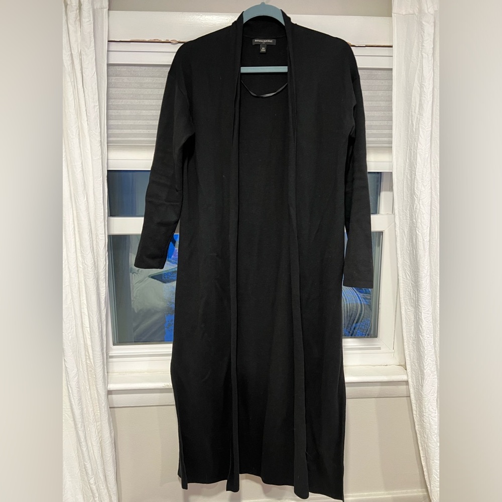Banana Republic black duster size XS